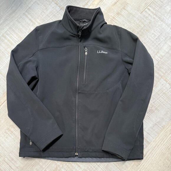 Mens L.L. Bean Soft Shell Jacket Dark Gray - Picture 1 of 9